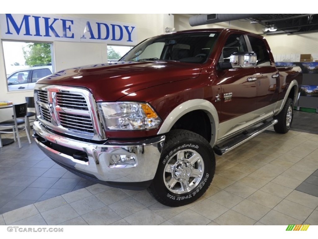 2011 Ram 2500 HD Laramie Crew Cab 4x4 - Deep Cherry Crystal Pearl / Dark Slate photo #1