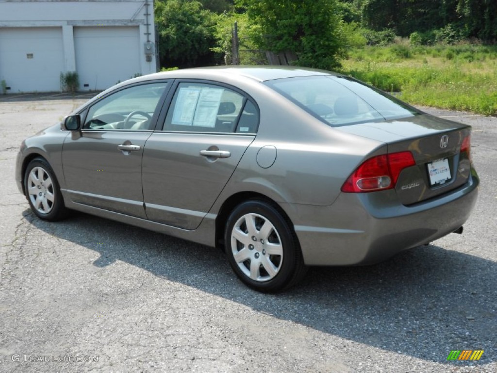 2008 Civic LX Sedan - Galaxy Gray Metallic / Gray photo #2