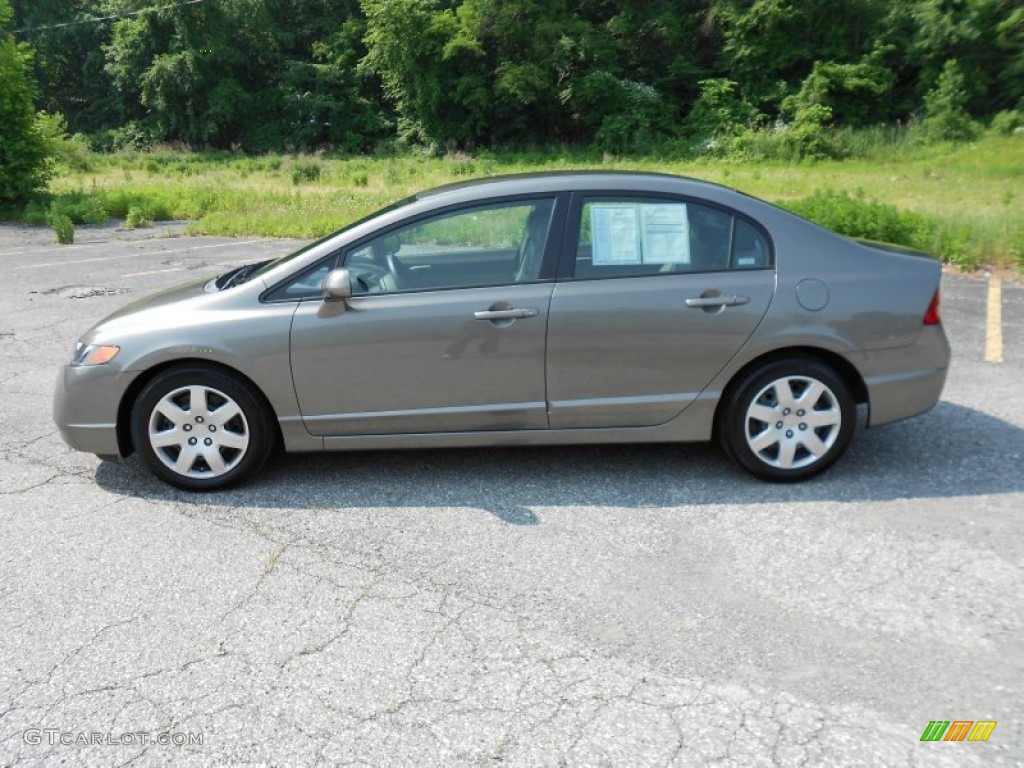 2008 Civic LX Sedan - Galaxy Gray Metallic / Gray photo #18