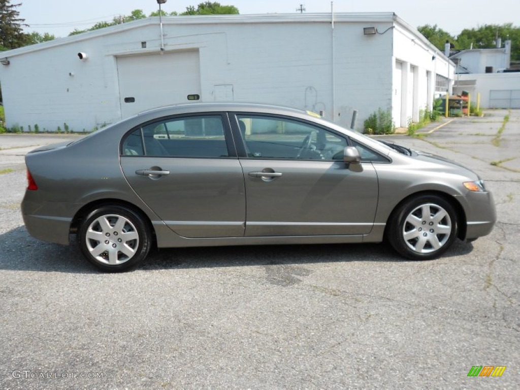 2008 Civic LX Sedan - Galaxy Gray Metallic / Gray photo #20