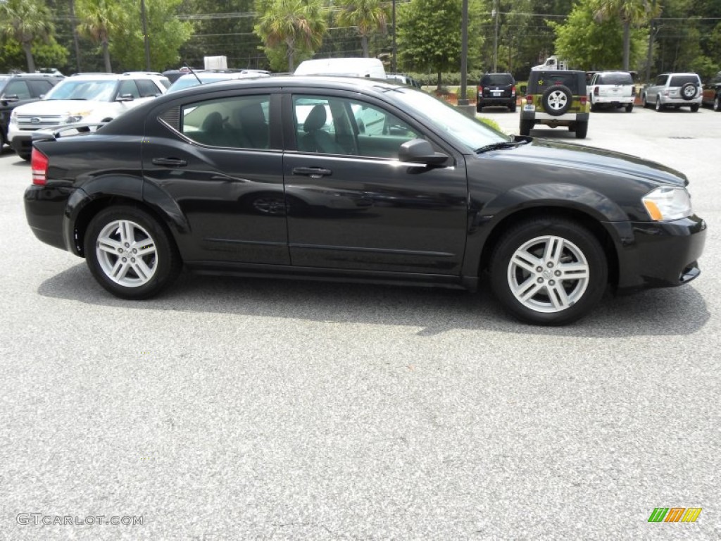 2008 Avenger SXT - Brilliant Black Crystal Pearl / Dark Slate Gray/Light Slate Gray photo #12