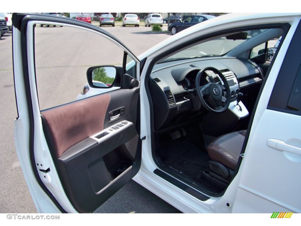 2007 MAZDA5 Grand Touring - Whitewater Pearl Mica / Espresso Brown photo #9
