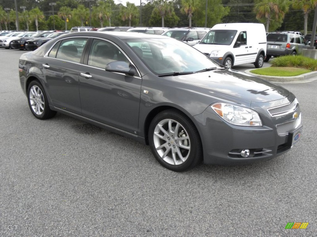 2008 Malibu LTZ Sedan - Silverstone Metallic / Ebony/Brick Red photo #1