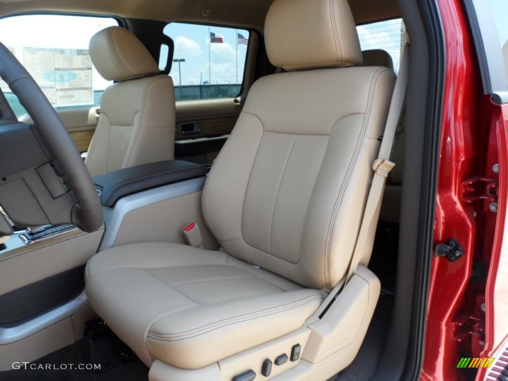 2011 F150 Lariat SuperCrew - Red Candy Metallic / Pale Adobe photo #25