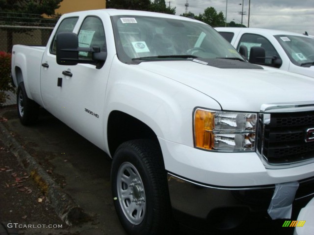 2011 Sierra 3500HD Work Truck Crew Cab 4x4 - Summit White / Dark Titanium photo #1