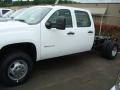 Summit White - Sierra 3500HD Work Truck Crew Cab 4x4 Chassis Photo No. 2