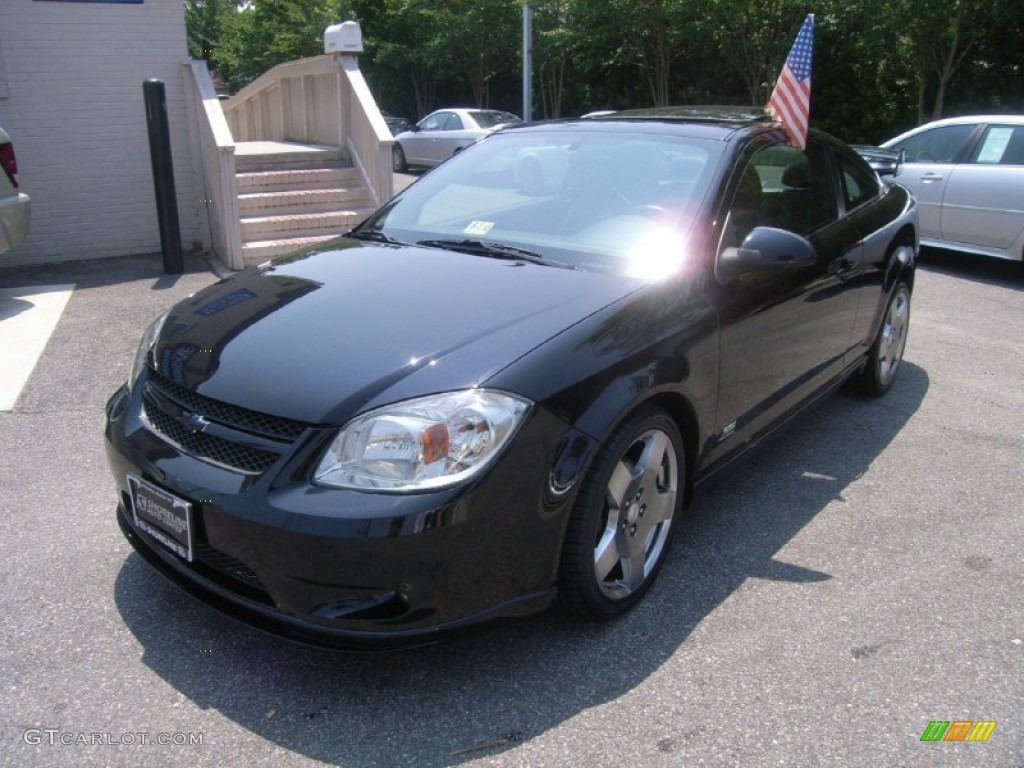 2007 Cobalt SS Supercharged Coupe - Black / Ebony/Red photo #1