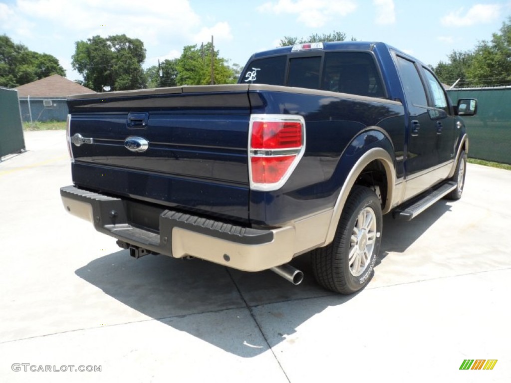 2011 F150 King Ranch SuperCrew - Dark Blue Pearl Metallic / Chaparral Leather photo #3