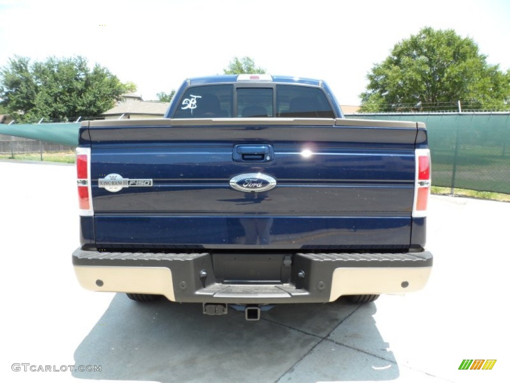 2011 F150 King Ranch SuperCrew - Dark Blue Pearl Metallic / Chaparral Leather photo #4