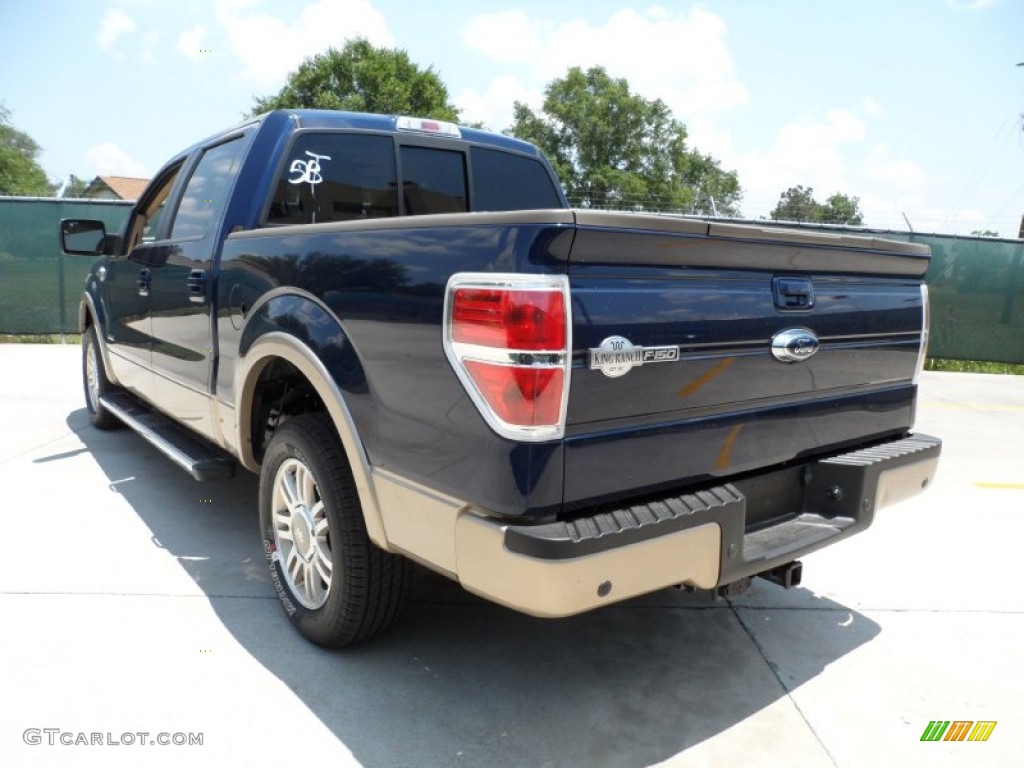 2011 F150 King Ranch SuperCrew - Dark Blue Pearl Metallic / Chaparral Leather photo #5