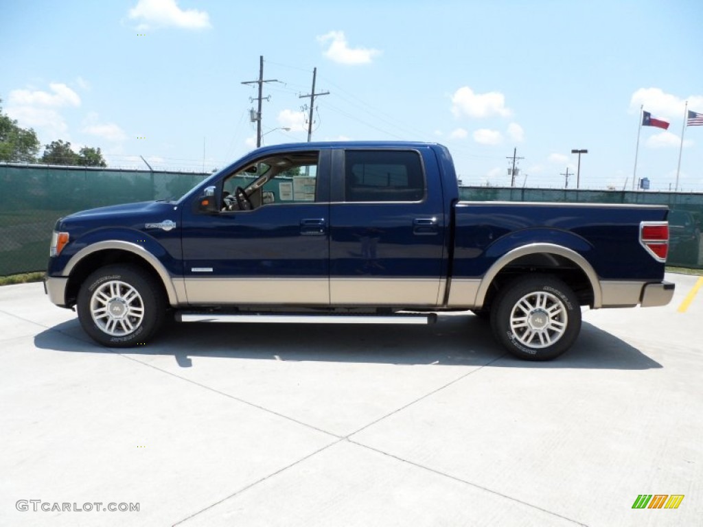 2011 F150 King Ranch SuperCrew - Dark Blue Pearl Metallic / Chaparral Leather photo #6