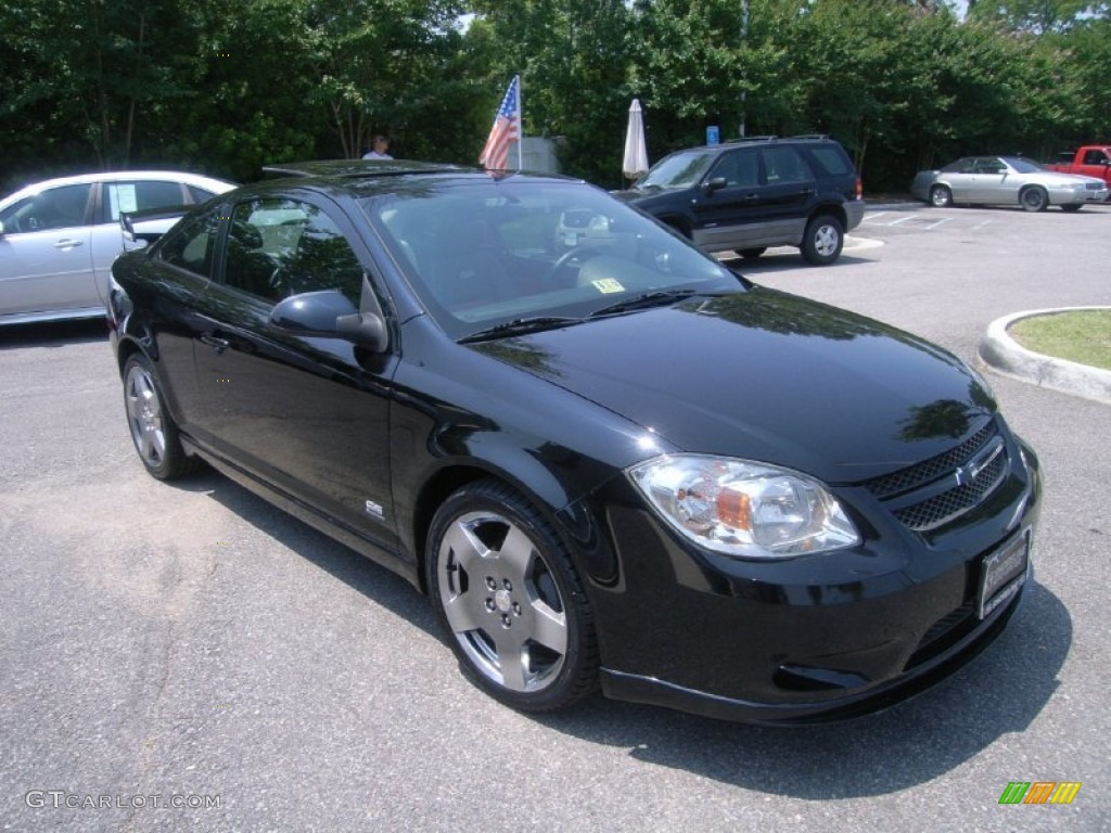 2007 Cobalt SS Supercharged Coupe - Black / Ebony/Red photo #7