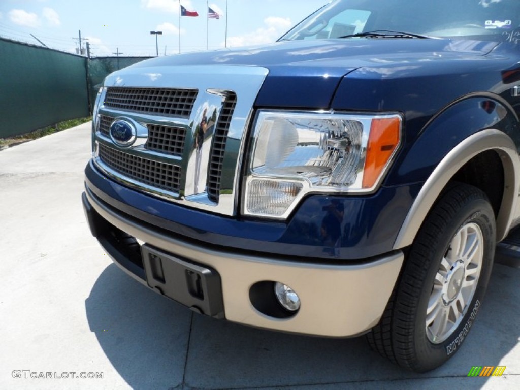 2011 F150 King Ranch SuperCrew - Dark Blue Pearl Metallic / Chaparral Leather photo #10