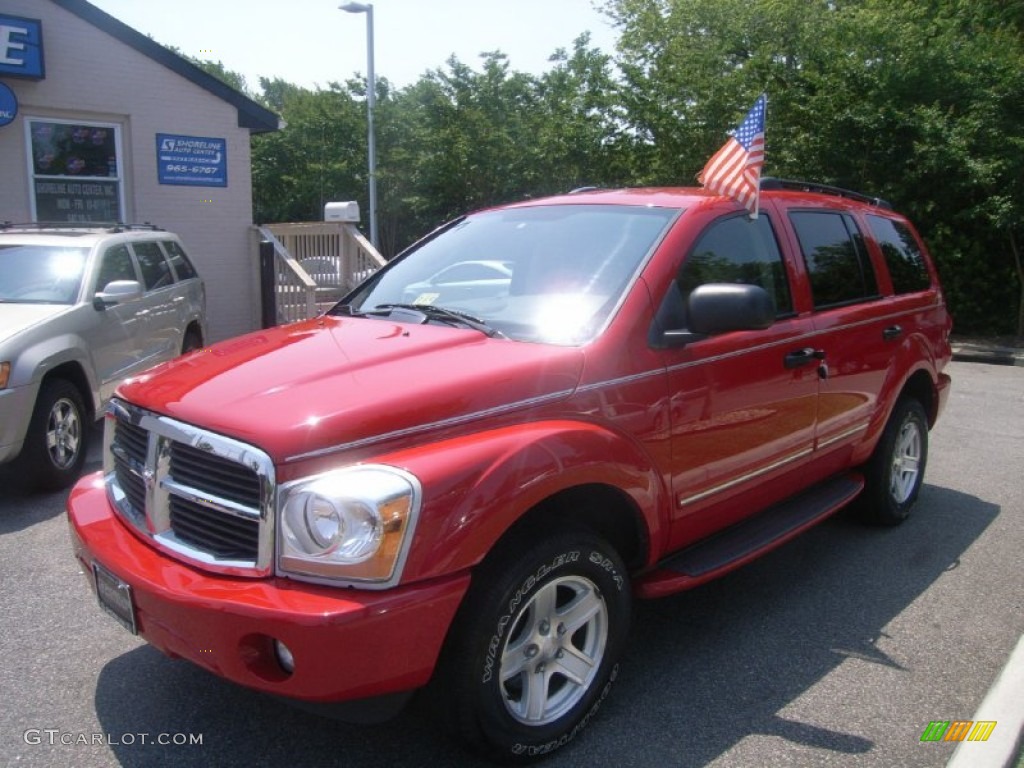 2004 Durango Limited 4x4 - Flame Red / Medium Slate Gray photo #1