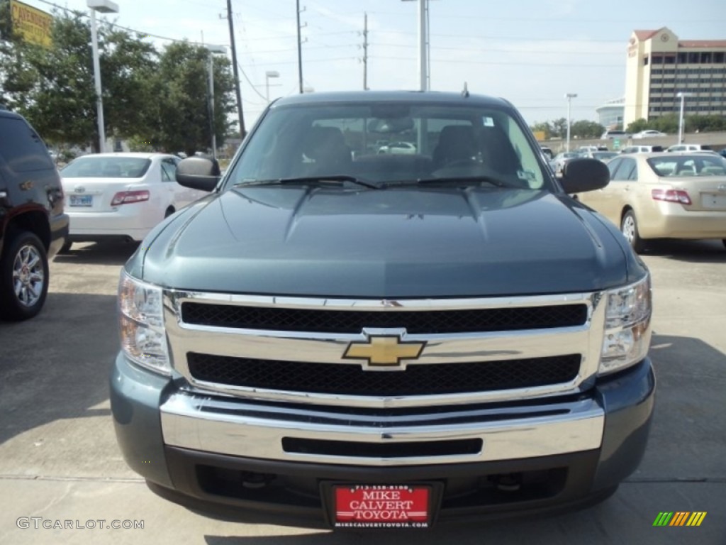 2009 Silverado 1500 LT Extended Cab - Blue Granite Metallic / Dark Titanium photo #2
