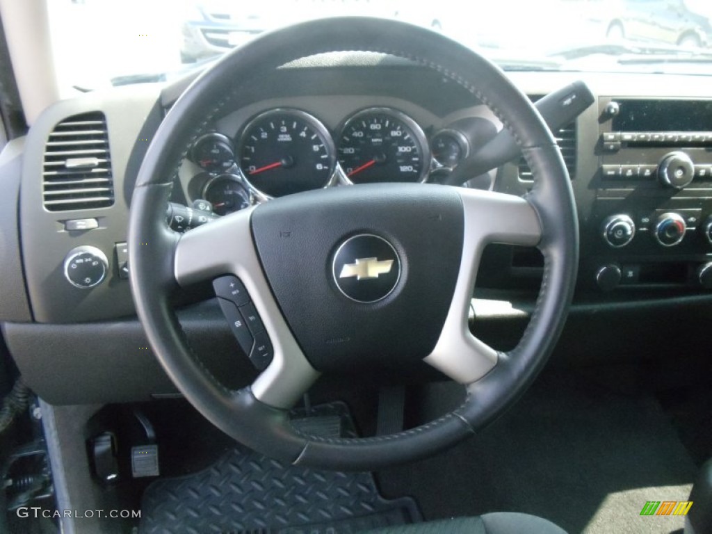 2009 Chevrolet Silverado 1500 LT Extended Cab Dark Titanium Steering Wheel Photo #50314041