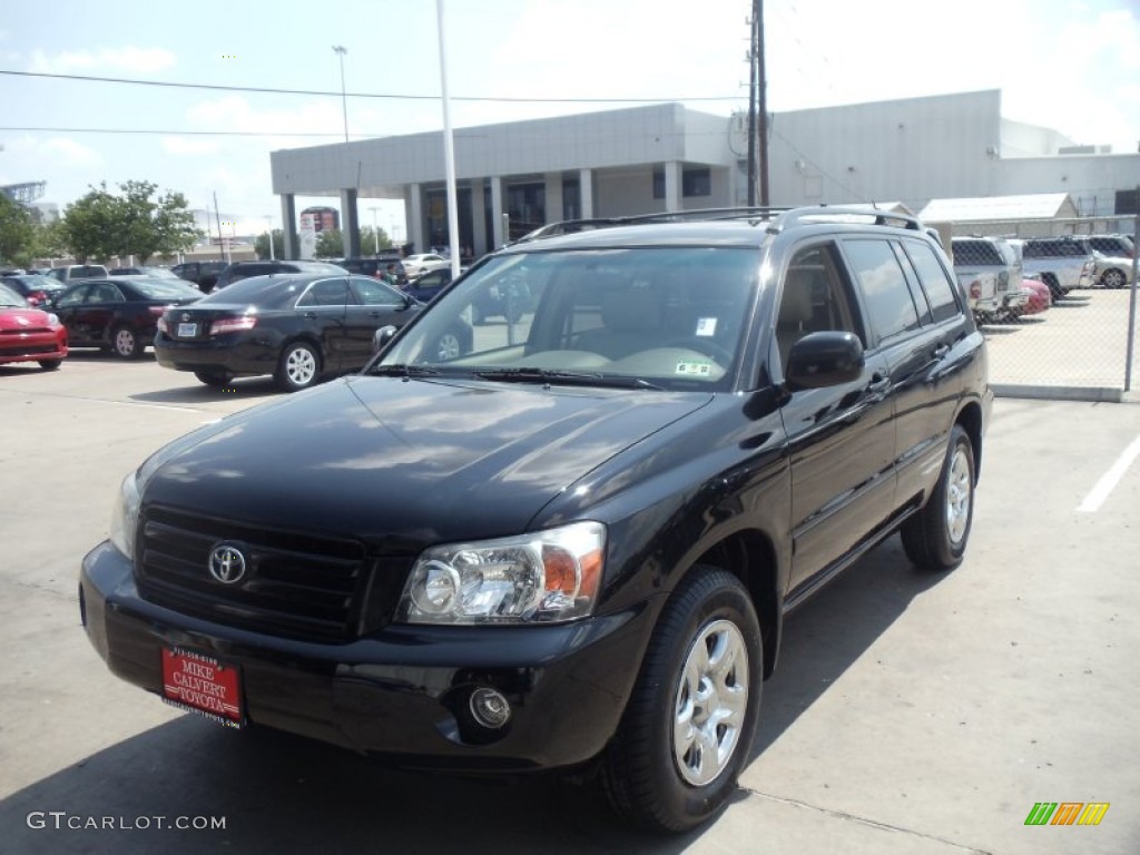 2007 Highlander  - Black / Ivory Beige photo #1