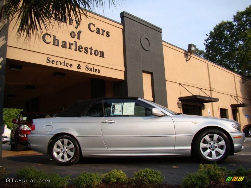 2005 3 Series 325i Convertible - Titanium Silver Metallic / Grey photo #8