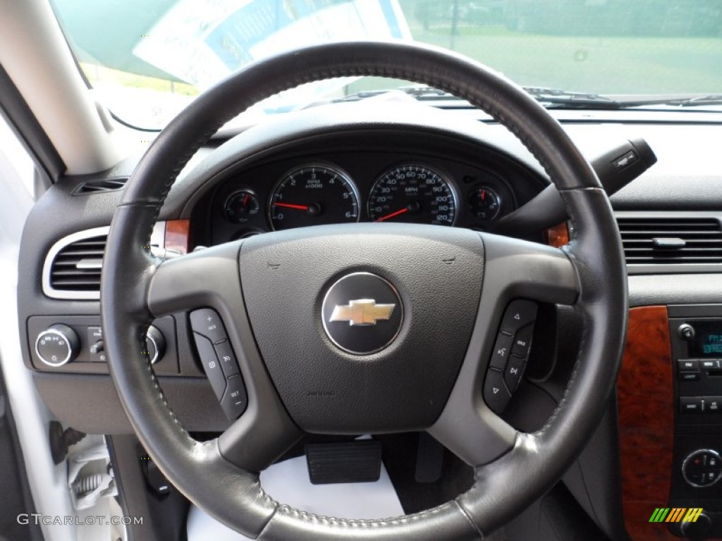 2008 Chevrolet Suburban 1500 LT 4x4 Ebony Steering Wheel Photo #50316543