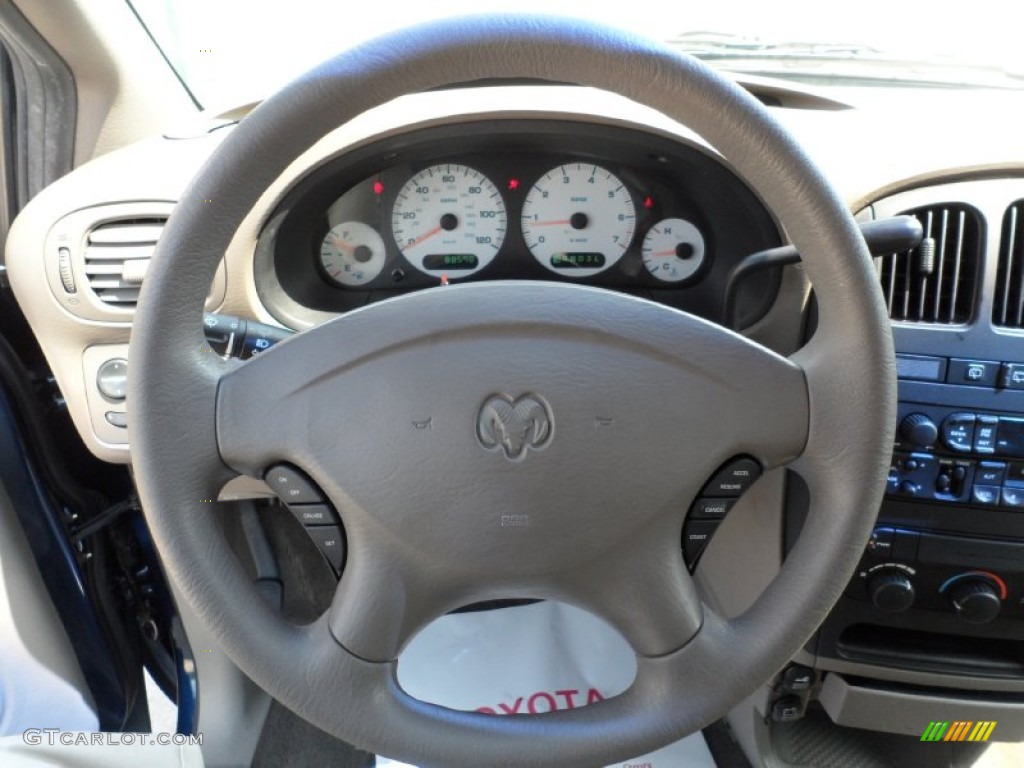 2002 Dodge Caravan SE Taupe Steering Wheel Photo #50317812