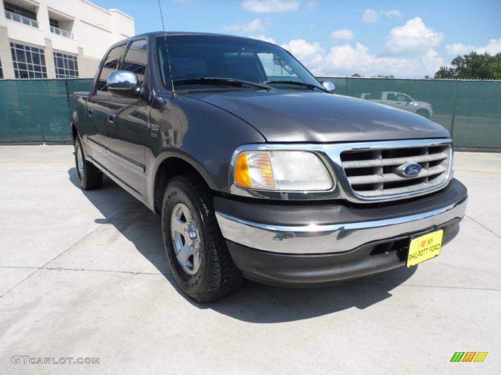 2002 F150 XLT SuperCrew - Dark Shadow Grey Metallic / Dark Graphite photo #1