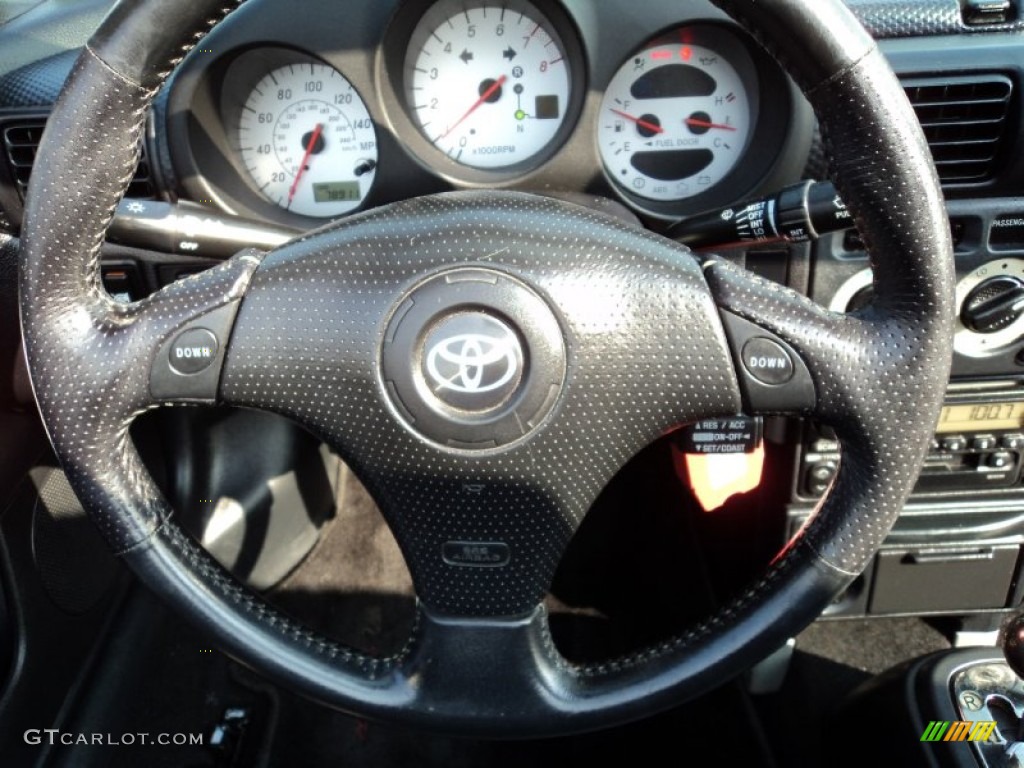 2002 Toyota MR2 Spyder Roadster Black Steering Wheel Photo #50318604