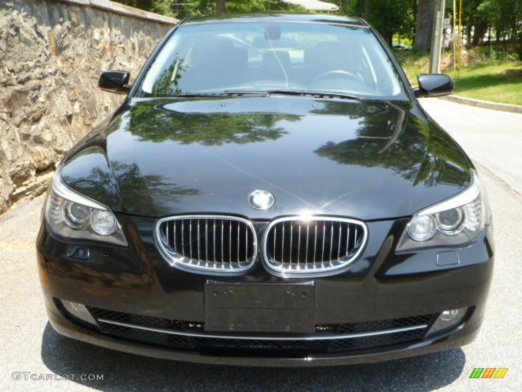 2008 5 Series 535i Sedan - Jet Black / Black photo #2