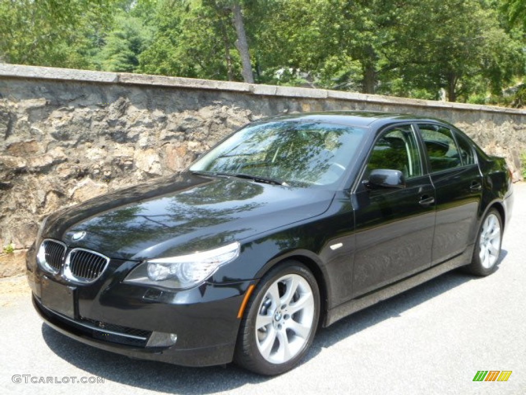2008 5 Series 535i Sedan - Jet Black / Black photo #3