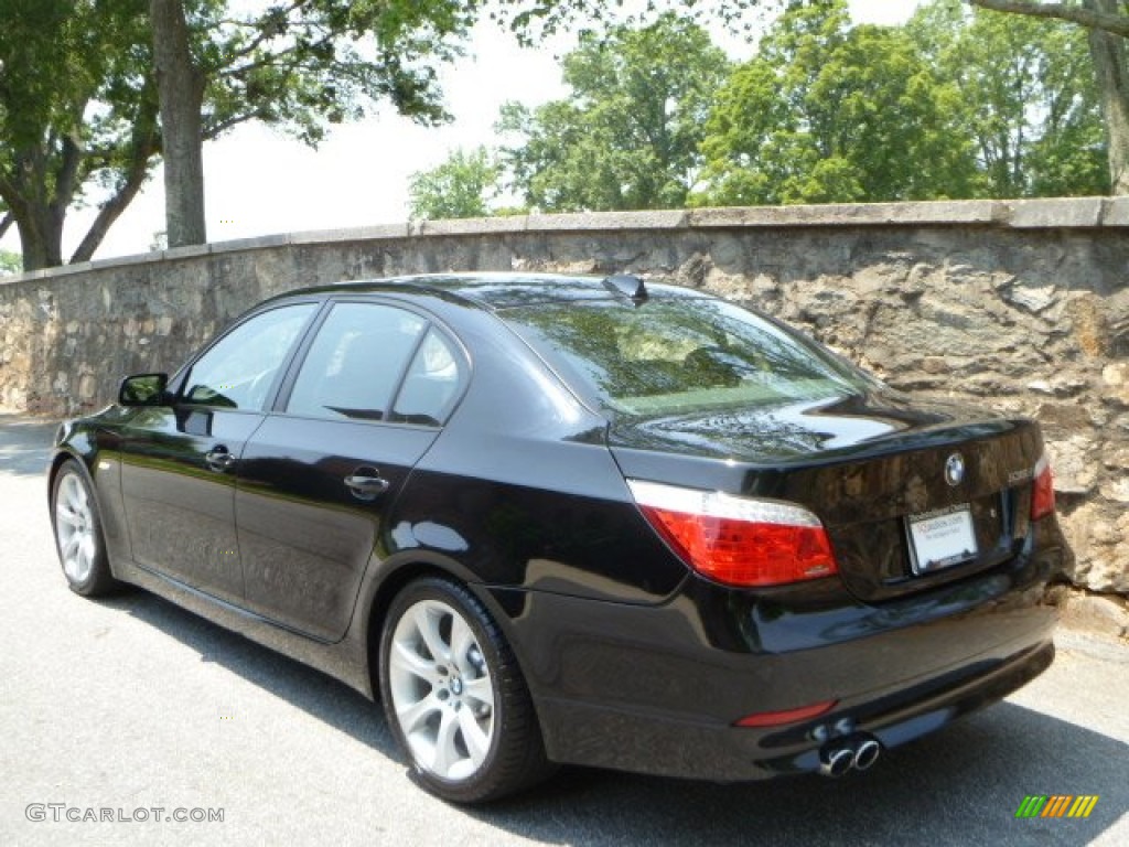 2008 5 Series 535i Sedan - Jet Black / Black photo #4