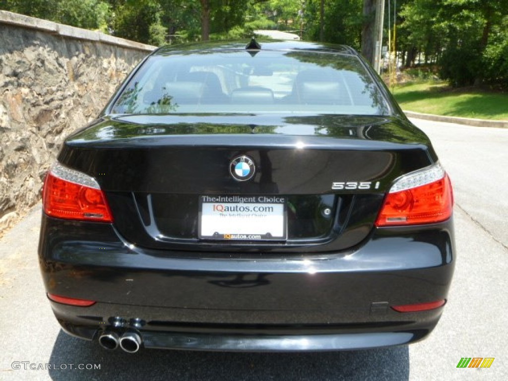 2008 5 Series 535i Sedan - Jet Black / Black photo #5