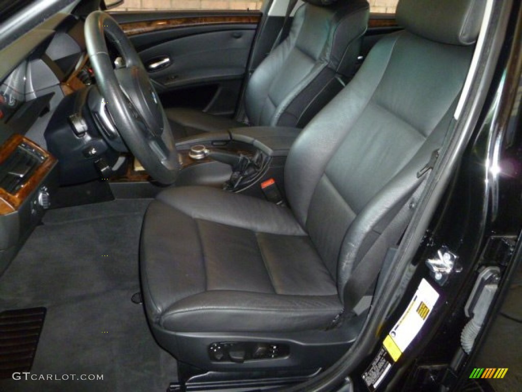 2008 5 Series 535i Sedan - Jet Black / Black photo #7
