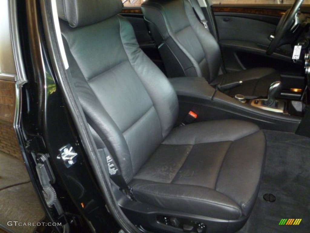 2008 5 Series 535i Sedan - Jet Black / Black photo #8