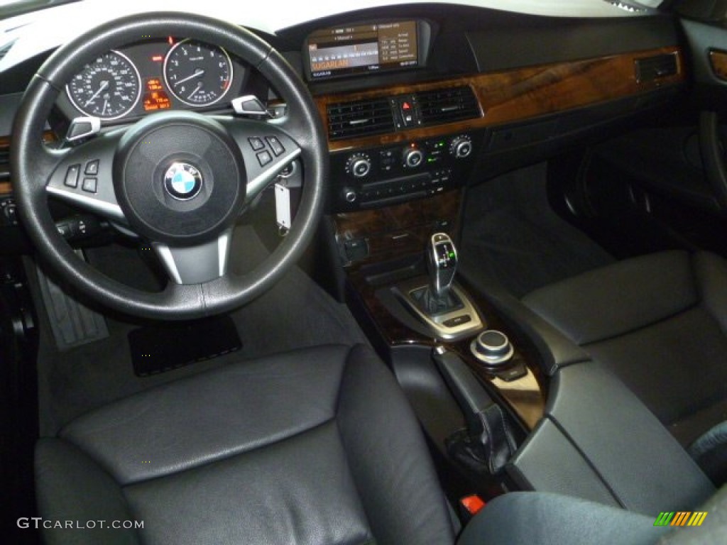2008 5 Series 535i Sedan - Jet Black / Black photo #9