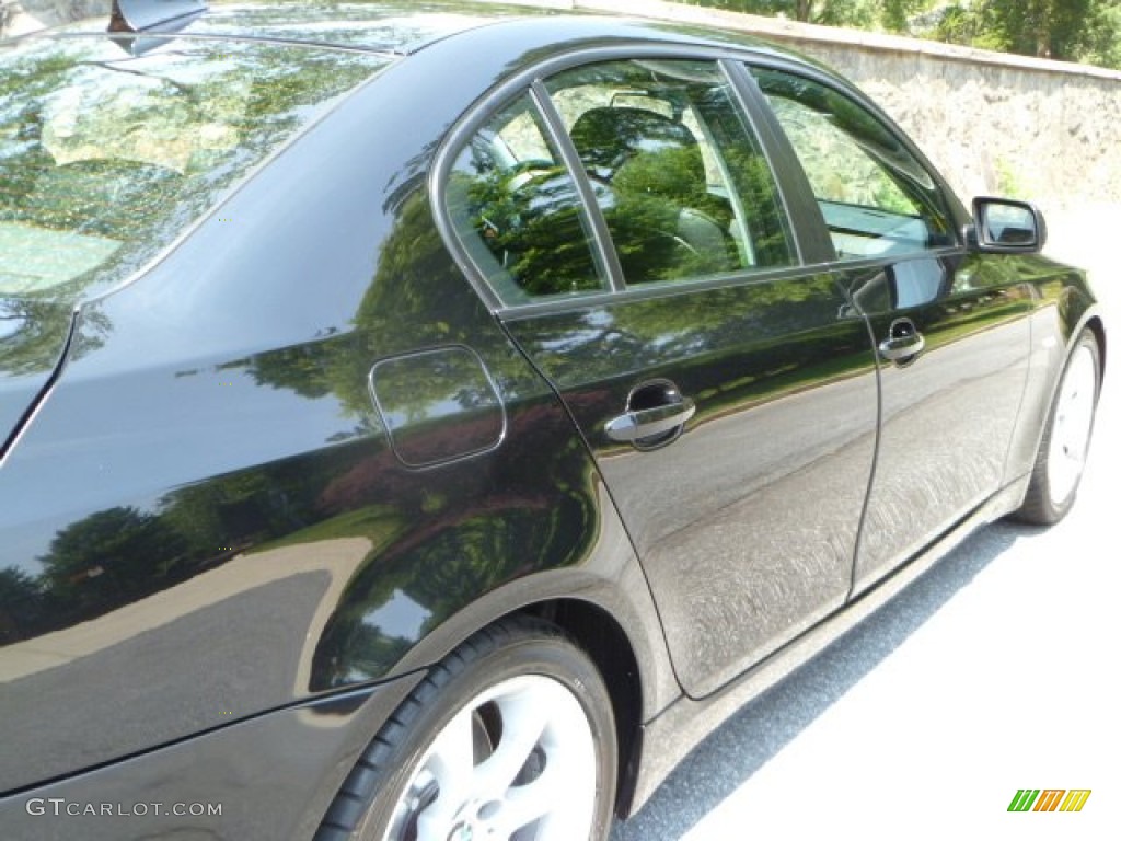 2008 5 Series 535i Sedan - Jet Black / Black photo #13