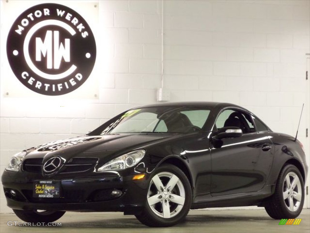 2007 SLK 280 Roadster - Black / Black photo #1