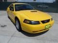 1999 Chrome Yellow Ford Mustang V6 Coupe  photo #1