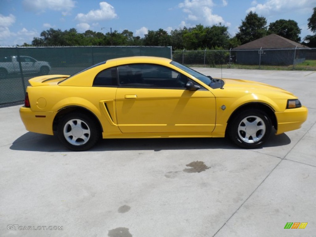 Chrome Yellow 1999 Ford Mustang V6 Coupe Exterior Photo #50321061