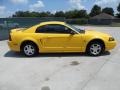 Chrome Yellow 1999 Ford Mustang V6 Coupe Exterior