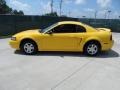 Chrome Yellow 1999 Ford Mustang V6 Coupe Exterior