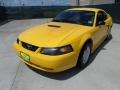 1999 Chrome Yellow Ford Mustang V6 Coupe  photo #7