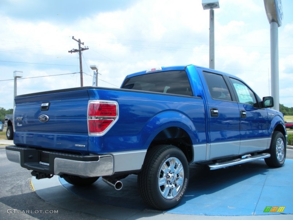 2011 F150 XLT SuperCrew - Blue Flame Metallic / Steel Gray photo #3