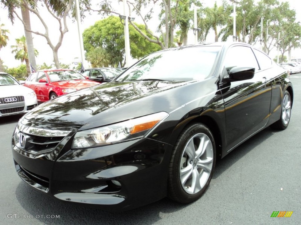 Crystal Black Pearl 2011 Honda Accord EX-L V6 Coupe Exterior Photo #50321844