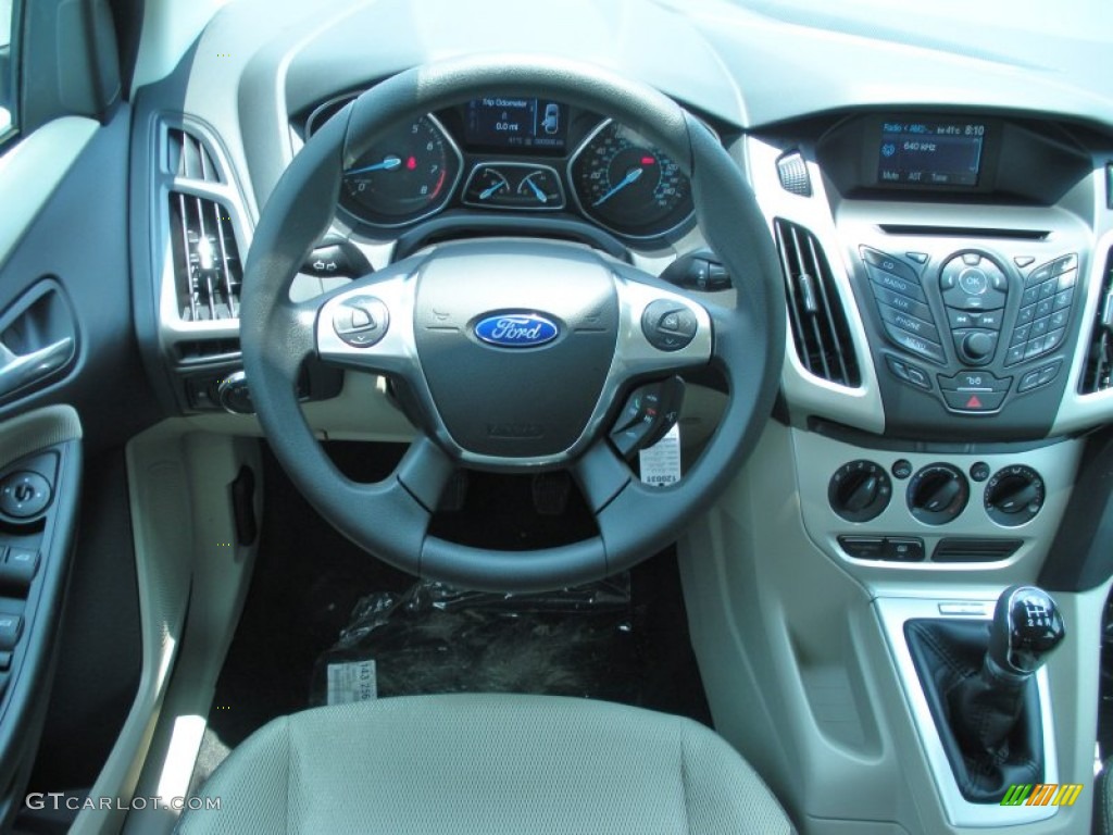 2012 Ford Focus SE 5-Door Stone Dashboard Photo #50322300