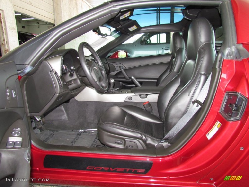 Ebony Interior 2005 Chevrolet Corvette Coupe Photo #50323221
