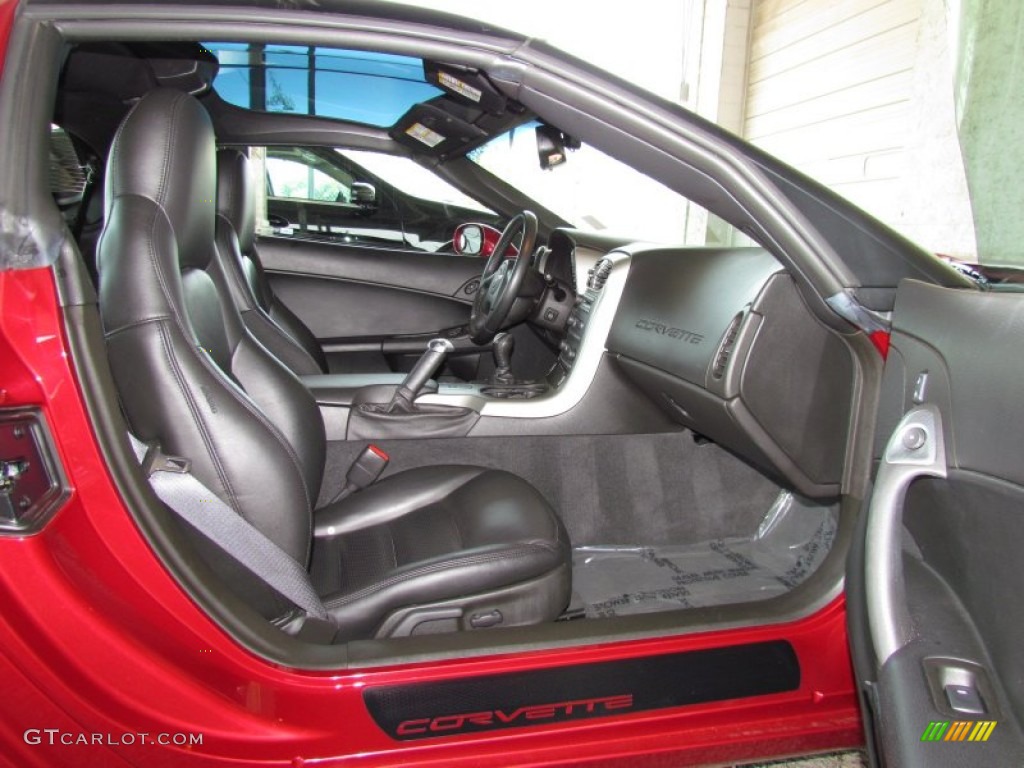 Ebony Interior 2005 Chevrolet Corvette Coupe Photo #50323239