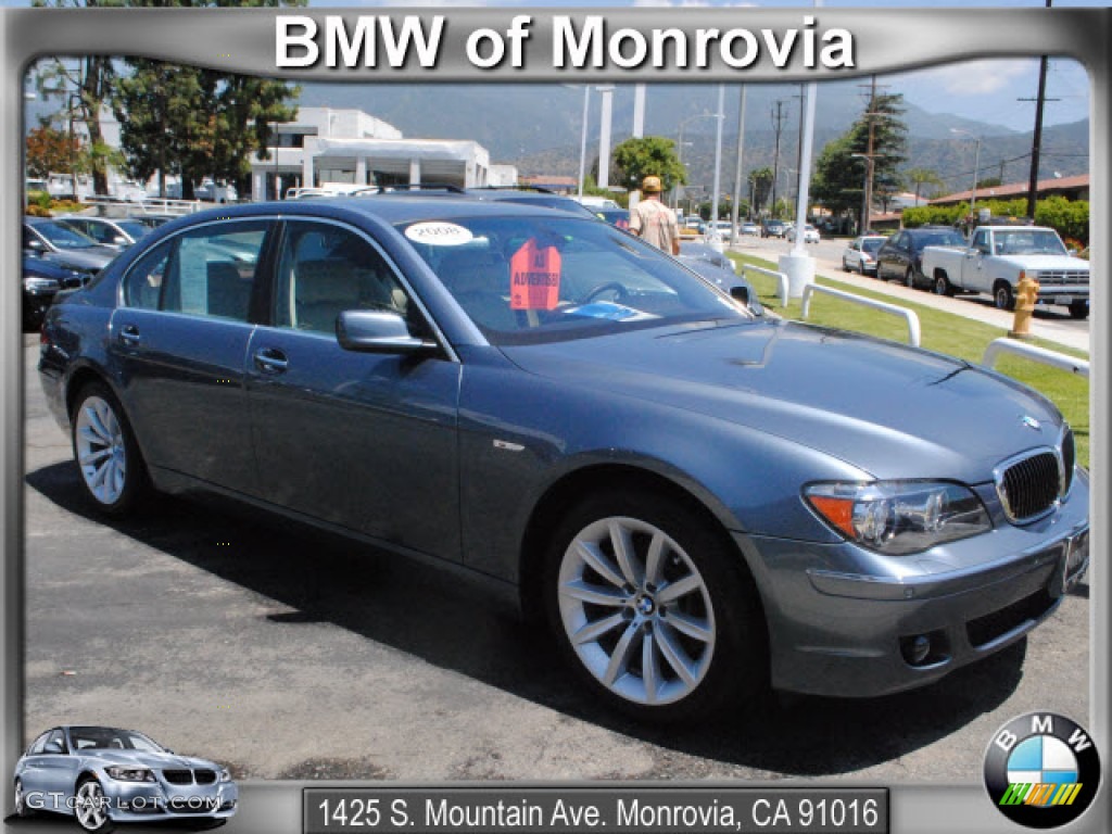 2008 7 Series 750Li Sedan - Michigan Blue Metallic / Cream Beige photo #1