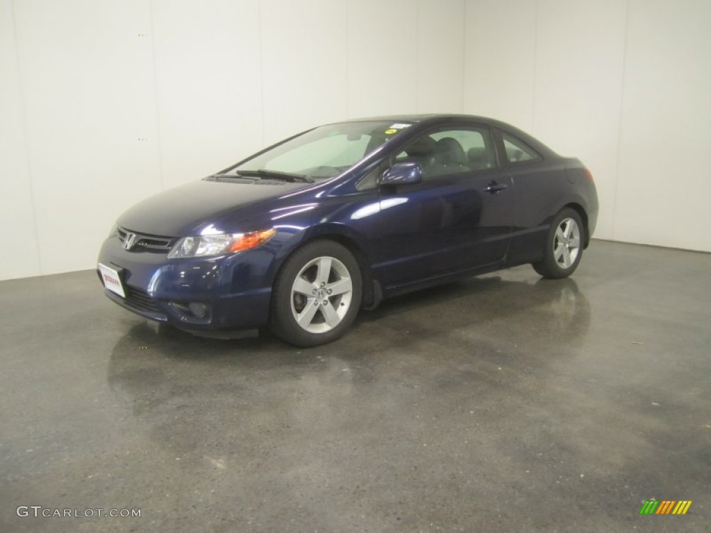 2007 Civic EX Coupe - Royal Blue Pearl / Gray photo #1