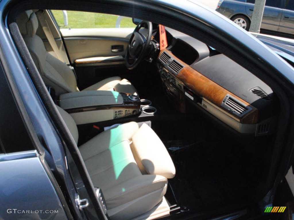2008 7 Series 750Li Sedan - Michigan Blue Metallic / Cream Beige photo #3