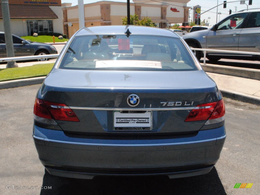 2008 7 Series 750Li Sedan - Michigan Blue Metallic / Cream Beige photo #9