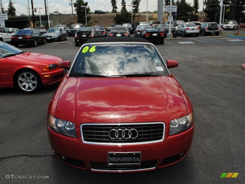 2006 A4 1.8T Cabriolet - Amulet Red / Ebony photo #12